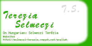 terezia selmeczi business card