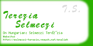 terezia selmeczi business card